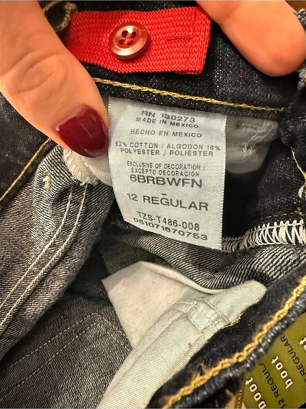 Wrangler Bootcut Blue Jeans 12 NWT - Picture 4 of 4
